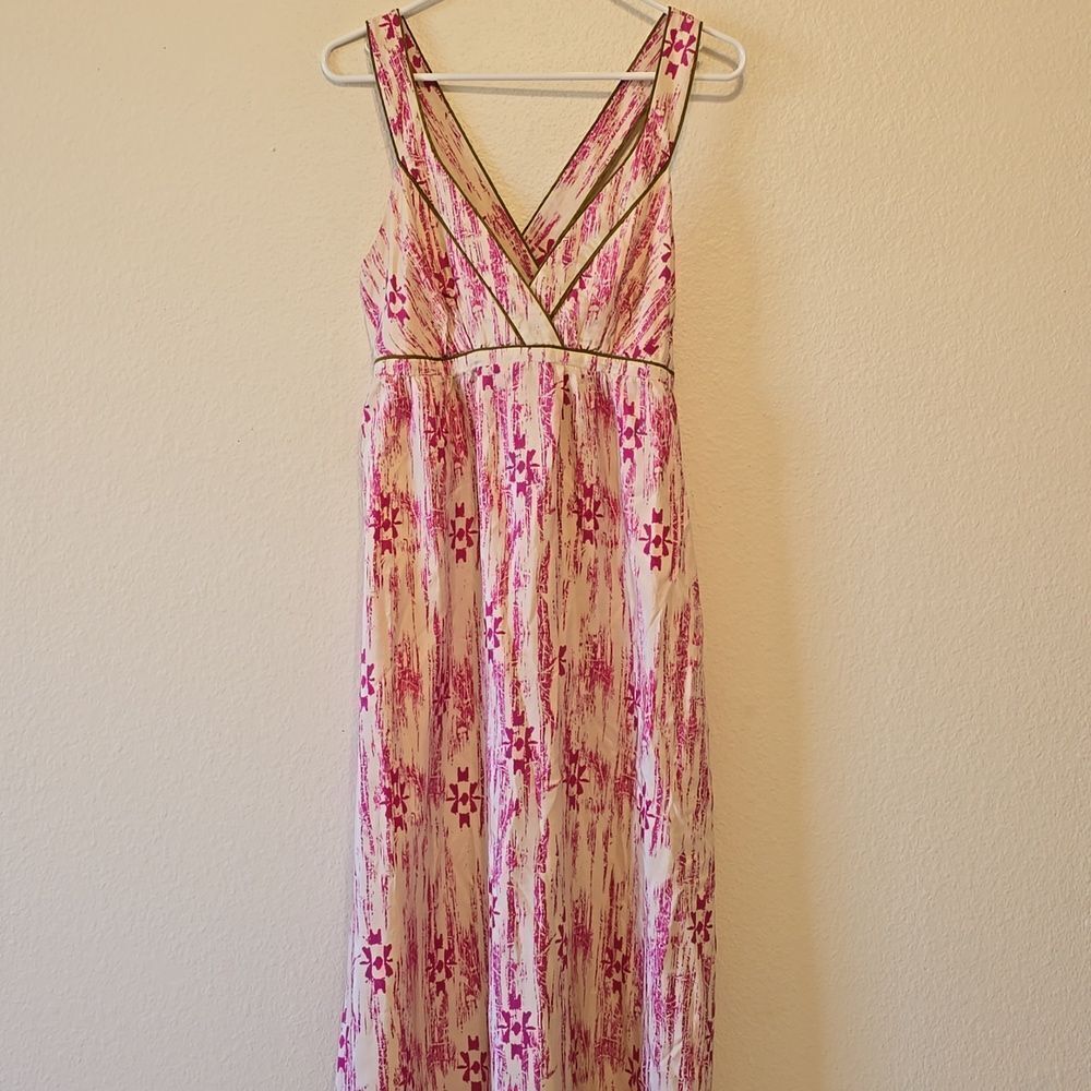 LOFT ANN TAYLOR Silk X Back Maxi Lined Dress size 8